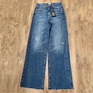 Serra Retrea by Joie Rucker Wide-Leg High-Rise Light Blue Wash‎